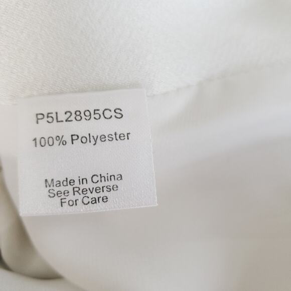 Parker Riviera Lace-Up Sides Dress Keyhole Neck White Small - Picture 11 of 13